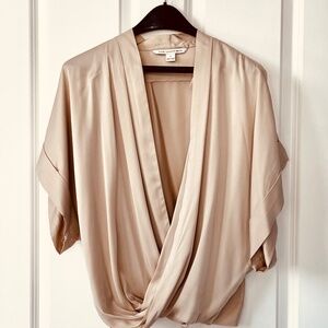 Diane Von Fürstenberg blush pink Silk Blouse